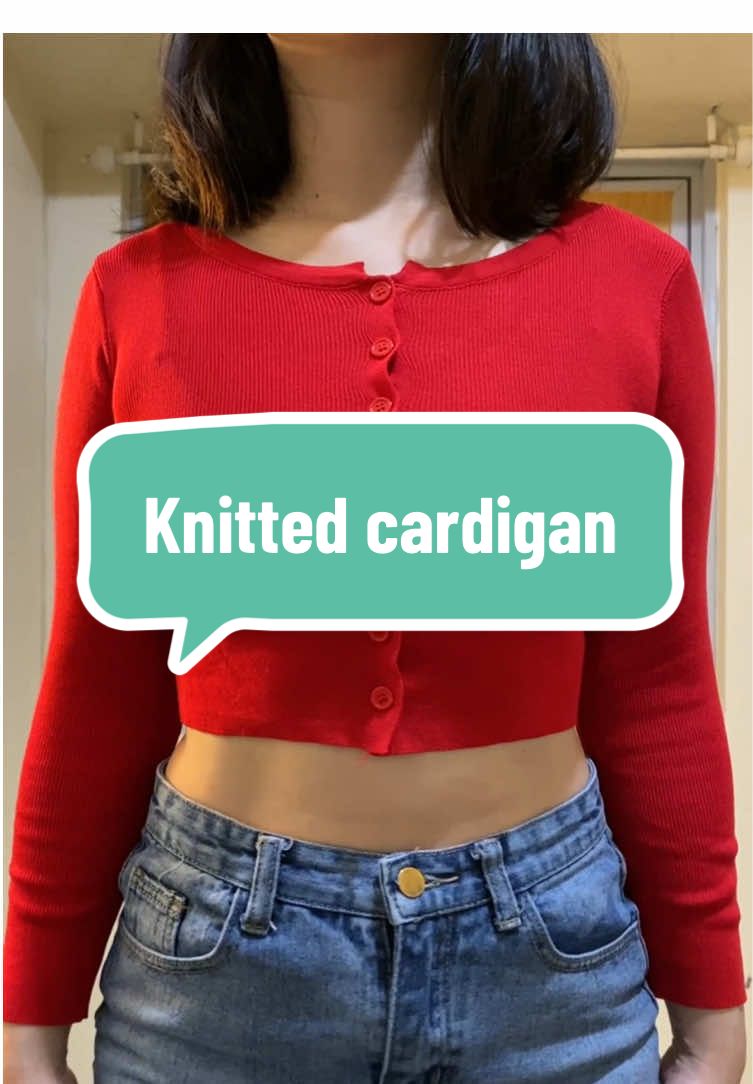 Knitted crop top cardigan #OOTD #croptop #cardigan #fashion #knittedtop #clothing #FitTok 