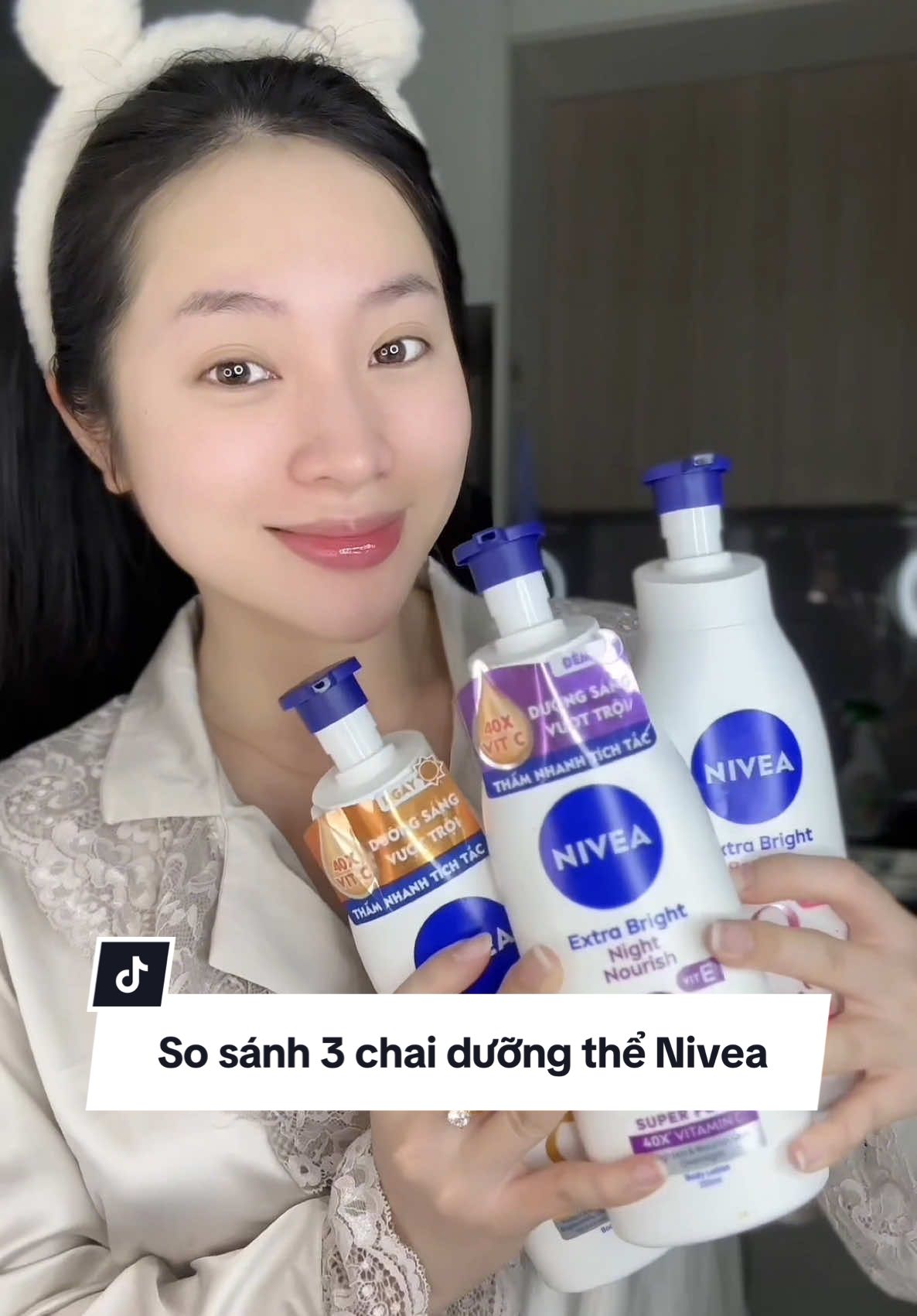 Dưỡng thể Nivea sáng da mơn mởn cực thích luôn nha ❤️😍 #nivea #duongthe #duongsang #skincare #body #bodylotion #fyg #kimmie102 #mas #masalliance 