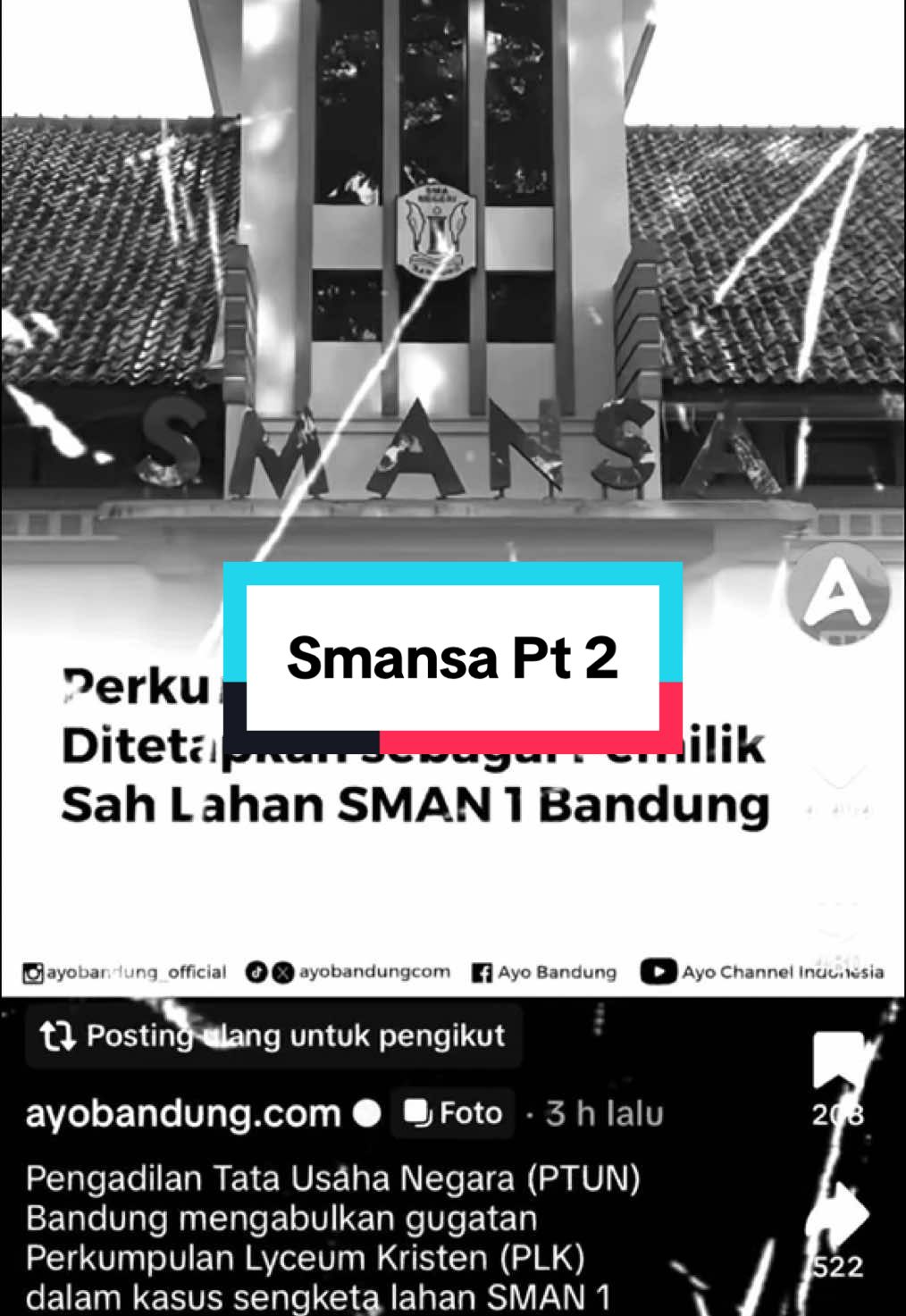 kelanjutan smansa #smansa #smakdago #savesmansabandung 