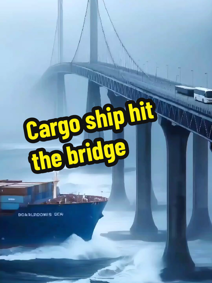 It was to hit & collapse the bridge ...  .  .  .  .  #tiktoknews #tiktok #fyp #tik_tok #universe #ai 