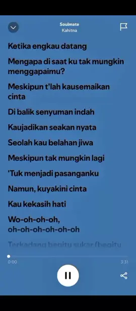 soulmate #fyp #foryou #kahitna #spotify 