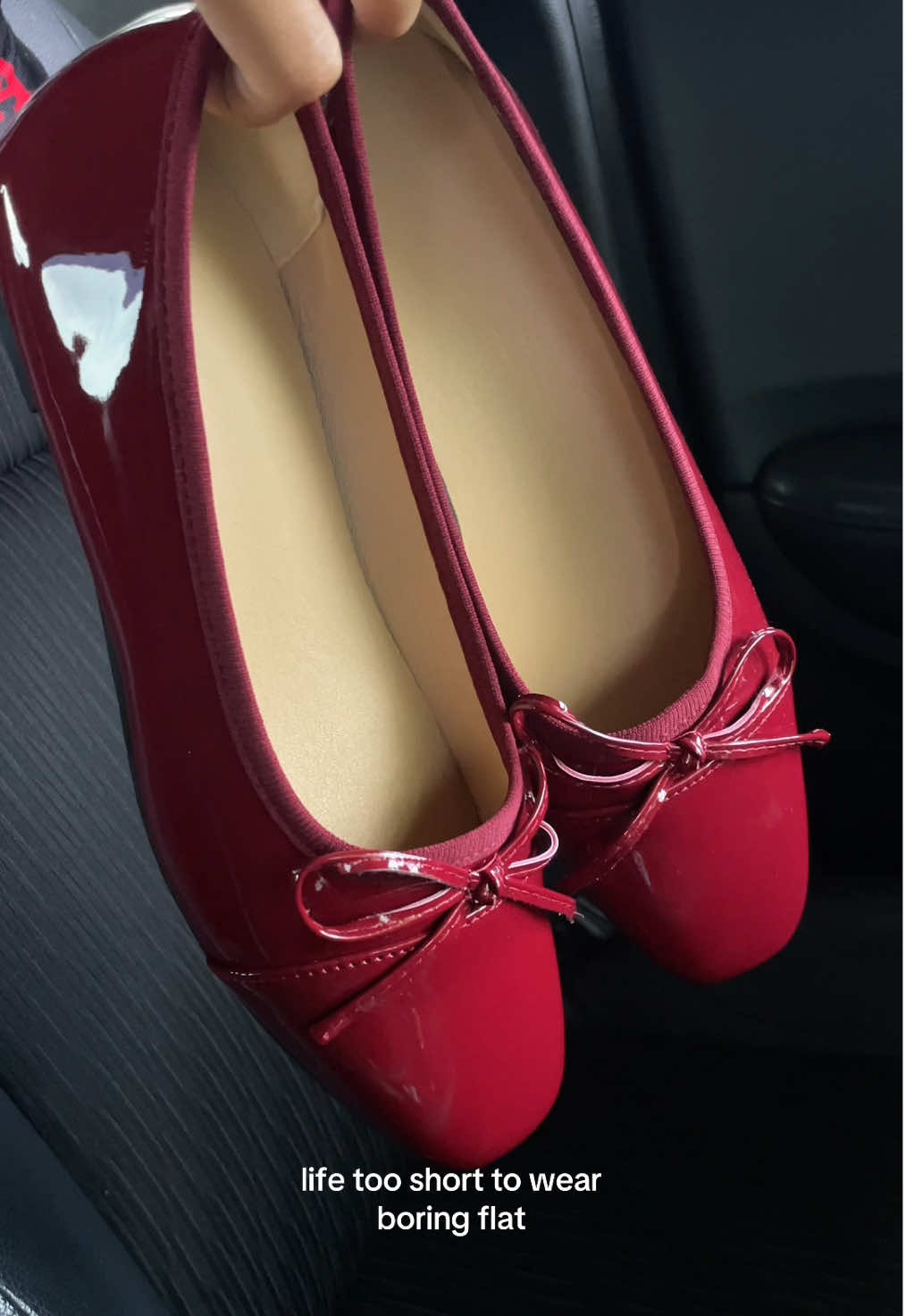 another class/office wear! i will love love & wear it the mosttt! wait me for other video 😋 #redshoes #redballerina #redflatshoes #redflats #fyp #fypage 