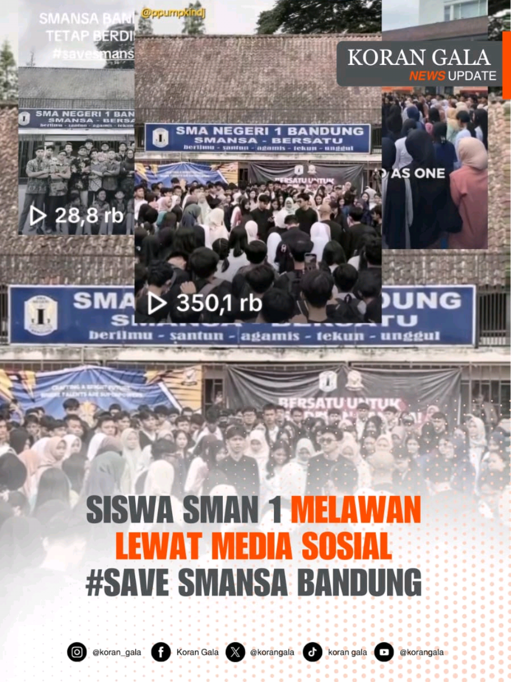 Para siswa Sekolah Menengah Atas Negeri 1 (SMAN 1/Smansa) Bandung akan melakukan perlawanan terhadap putusan Pengadilan Tata Usaha Negara (PTUN) Bandung yang memenangkan Perkumpulan Lyceum Kristen (PLK) atas sengketa lahan sekolah mereka. Para siswa siap berjuang dan mengawal kasus ini, mulai dari upaya banding hingga ke Mahkamah Agung (MA). Demikian dikatakan Ketua Organisasi Siswa Intra Sekolah (OSIS) SMAN 1 Bandung, Tarisha Oiqa Surya Putri kepada wartawan di sekolahnya, Senin (21/4). 