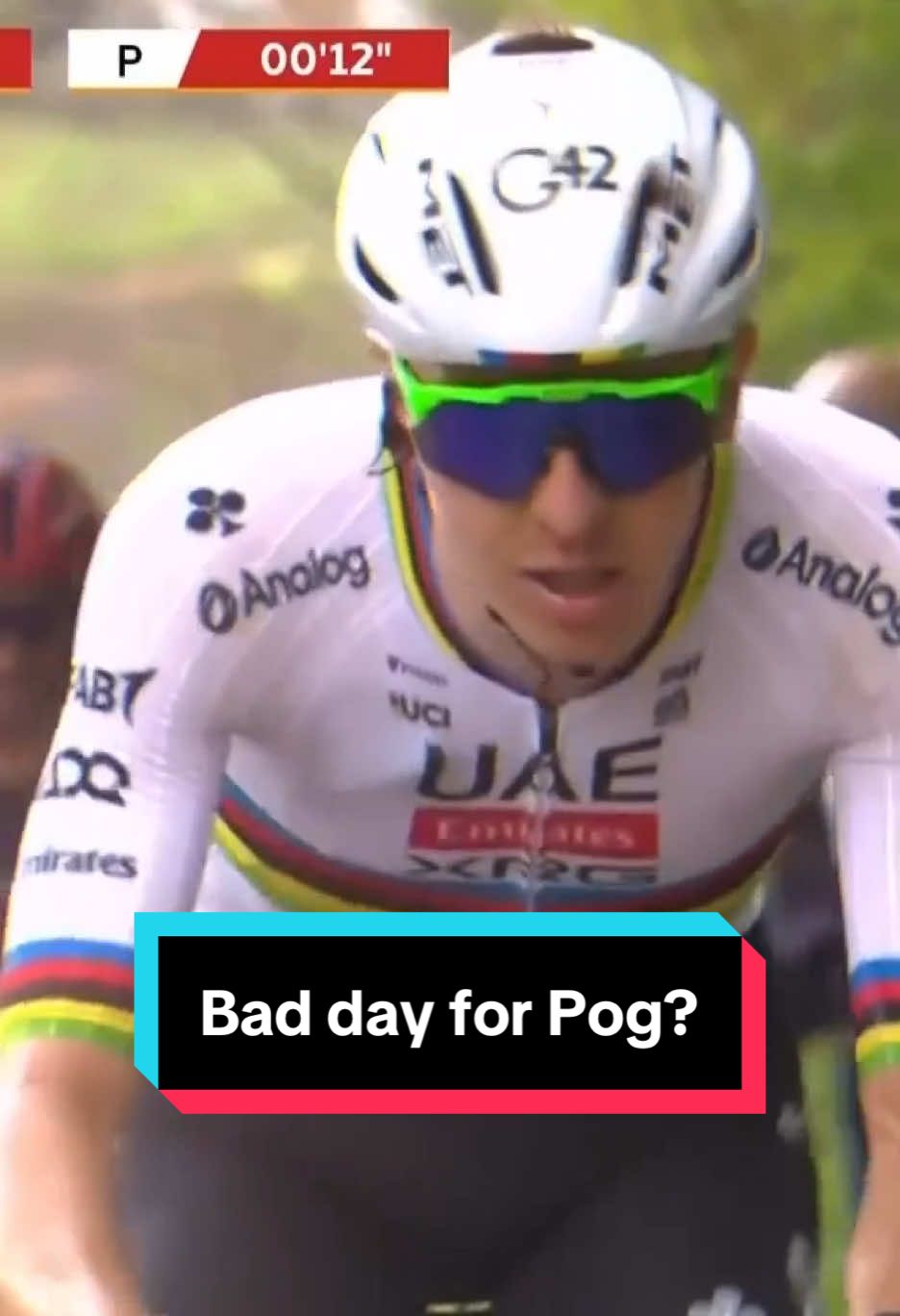 Beatable after all? 👀 What went wrong for Tadej Pogačar at Amstel Gold Race? 🤔 #roadcycling #cycling