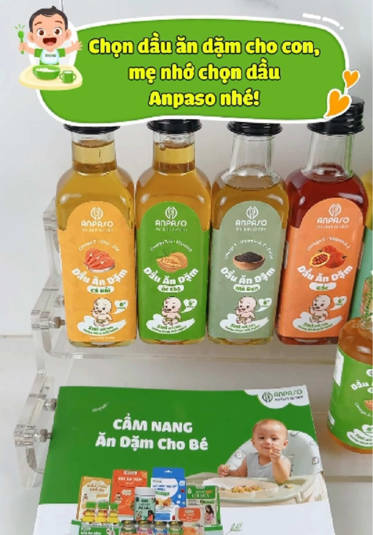 Mẹ đã thử dầu ăn dặm Anpaso chưa? #anpaso #dauandamchobe #mevabe 