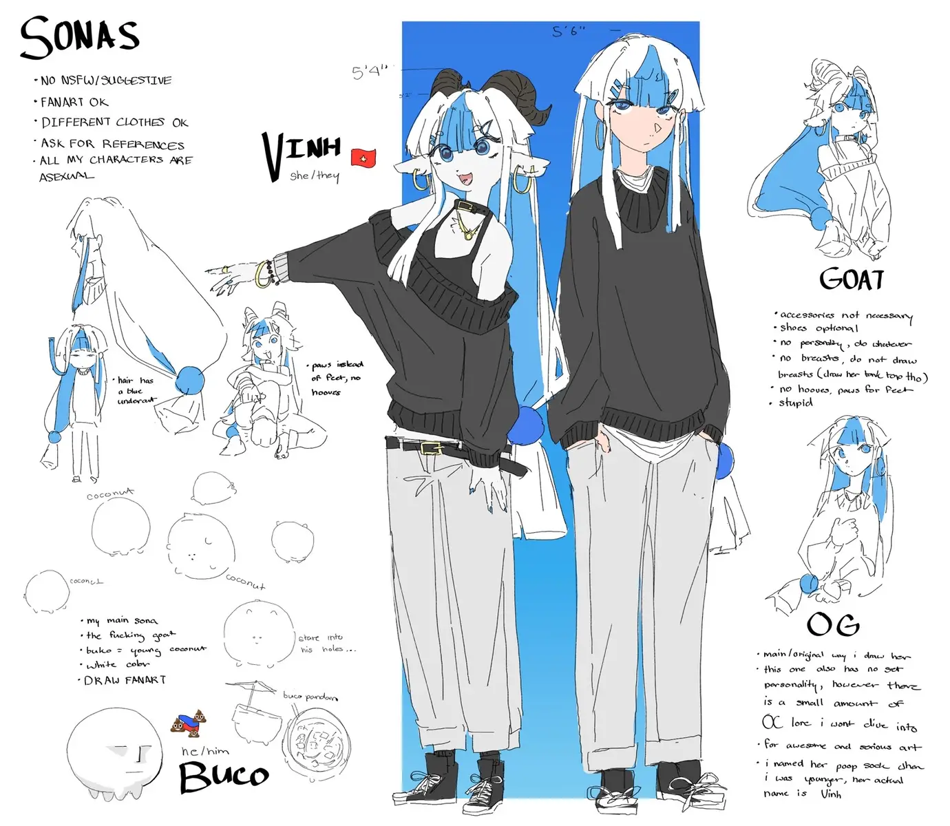 my sonas i hope you like them, last two pieces are fanart #oc #ocart #artist #artistsoftiktok 
