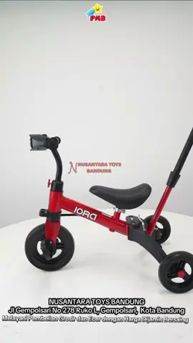 Sepeda Balance Bike Anak Sepeda Keseimbangan + Tongkat kemudi setir #Sepedaanak #bandung #balancebike #pushbike #sepedaroda3 #nusantaratoysbandung 