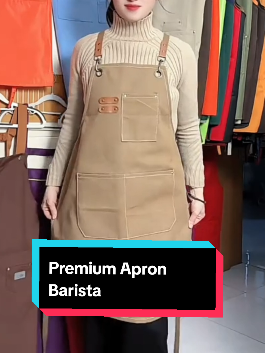 Premium Apron Barista #apron #celemek #apronmasak #apronbarista 