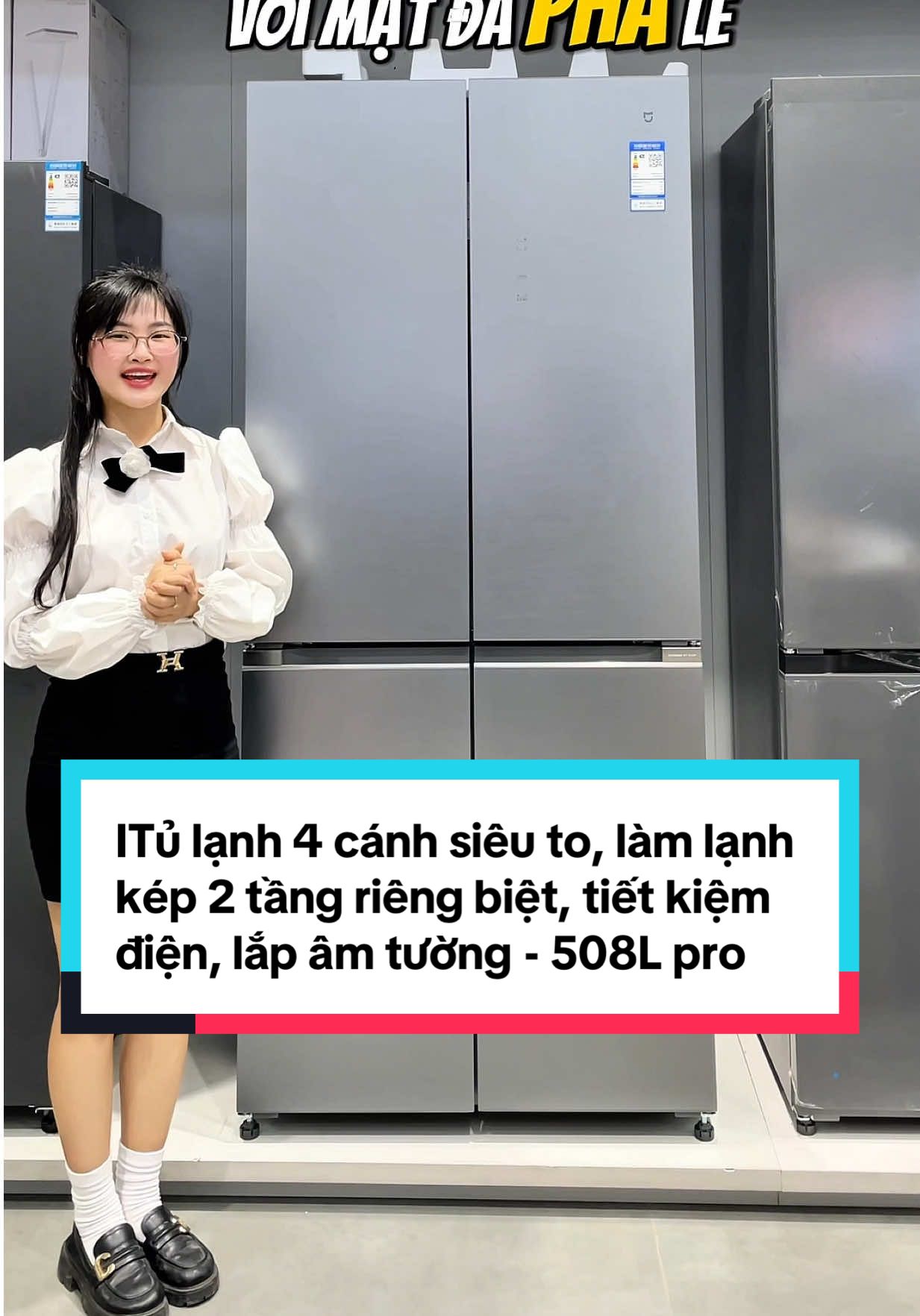 Tủ lạnh 4 cánh siêu to, làm lạnh kép 2 tầng riêng biệt, tiết kiệm điện, lắp âm tường - Tủ lạnh Xiaomi Mijia 508L pro #xiaomi #xiaomistorehanoi #xiaomistore #MistoreHaNoi #xiaomihanoi #tivixiaomi #tulanh #tulanhthongminh #tulanhxiaomi 