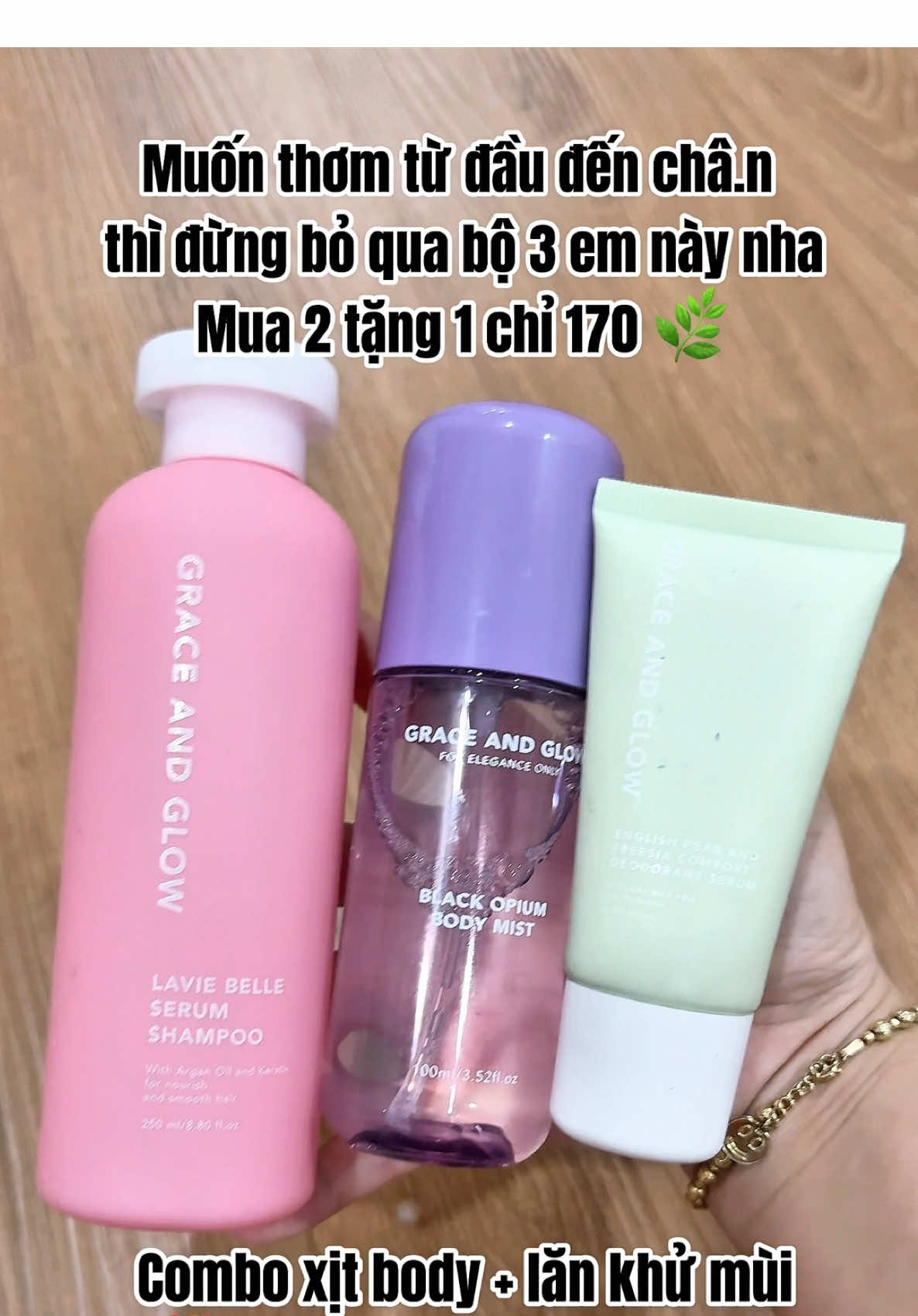 Mua 2 tặng 1 nhanh tay nha thơm lém nè #lankhumui #xitbody #graceandglow #ypfッ #tiktokviral #xuhuong #skincare #lamdep 