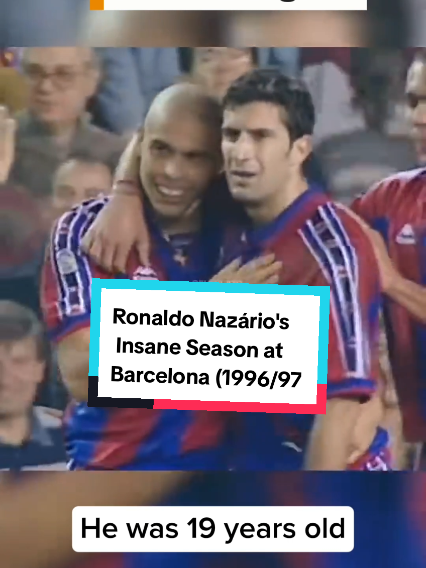 Before he became a Galáctico, Ronaldo Nazário lit up La Liga with one of the greatest solo seasons in football history. In 1996/97, he scored 47 goals in 49 games for Barcelona, destroying defenses with pure speed, power, and genius. At just 20 years old, he was unplayable. This was R9 at his raw, unstoppable best — a season that made the world stop and watch. #RonaldoNazario #Barcelona #FootballHistory #R9 #LaLiga #GOAT #Barça #FootballTikTok #SoccerLegends 