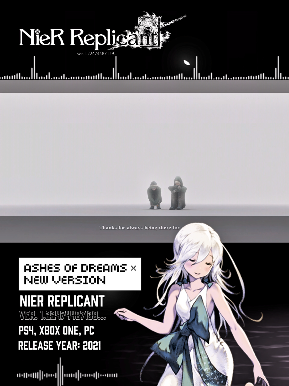 Ashes of Dreams - Nier Replicant ver.1.22474487139 🤍 The original game was released 15 years ago, version 1.22474487139 was released 4 years ago. Happy Anniversary for NieR series! #nier #nierreplicant #nierautomata #squareenix #jrpgaming #actiongame #videogamemusic #gamingmusic 