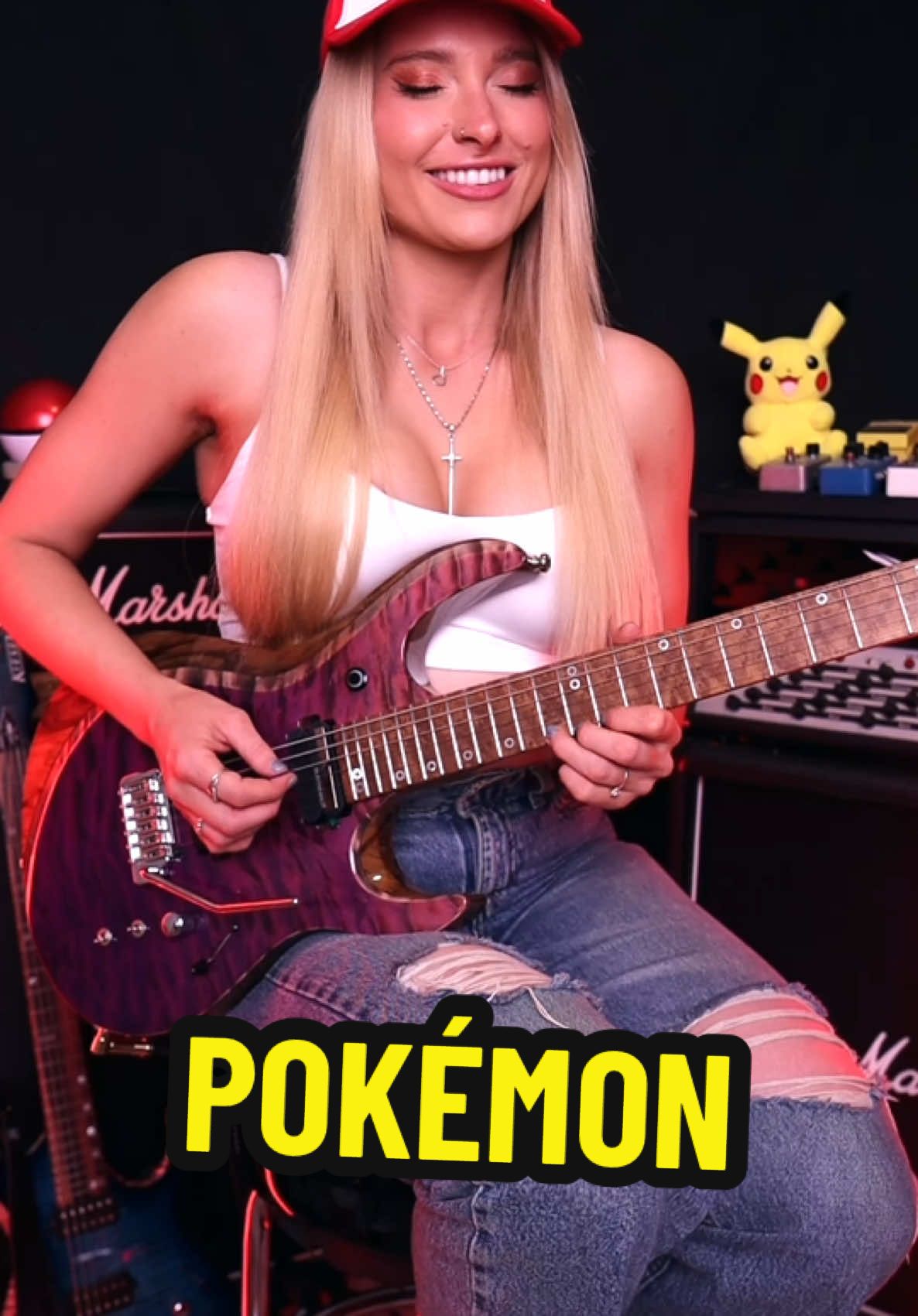 POKÉMON ❤️🖤⚡️ have you guys seen the full shred version my YouTube channel? I didn’t realise it had such an awesome solo in it!  🎶 Pokémon Theme Song  #pokemon #guitarist #guitaristsofinstagram #guitarsolo #guitarcovers #pikachu #pokémon @Pokémon UK and Ireland @Pokémon/ポケモン【公式】 