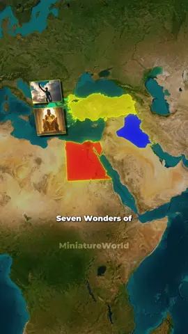 What are the 7 wonders of the ancient world and where are they located? #babylon #giza #egypt #zeus 