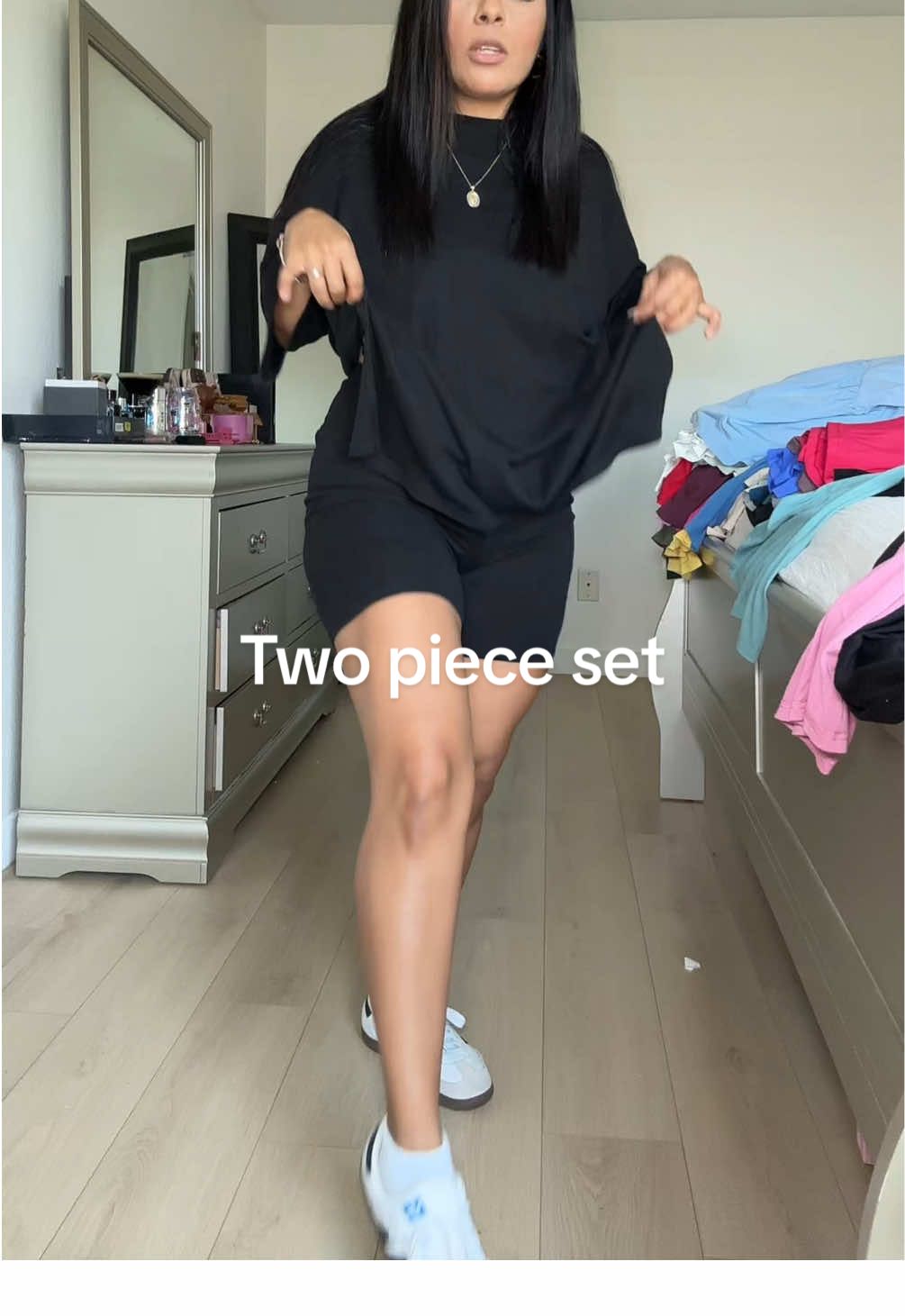 The black is back! #fyp#prettygardenclothing#twopieceset#sets#bikershorts#momoutfit#loungesetsforwomen#loungewear#postpartum 