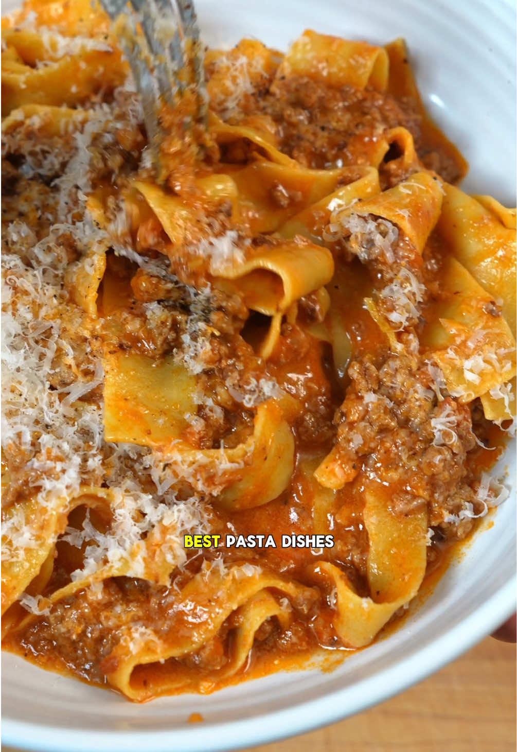 Hot take- Pappardelle is overrated Recipe in bio #food #Recipe #pasta #bolognese 
