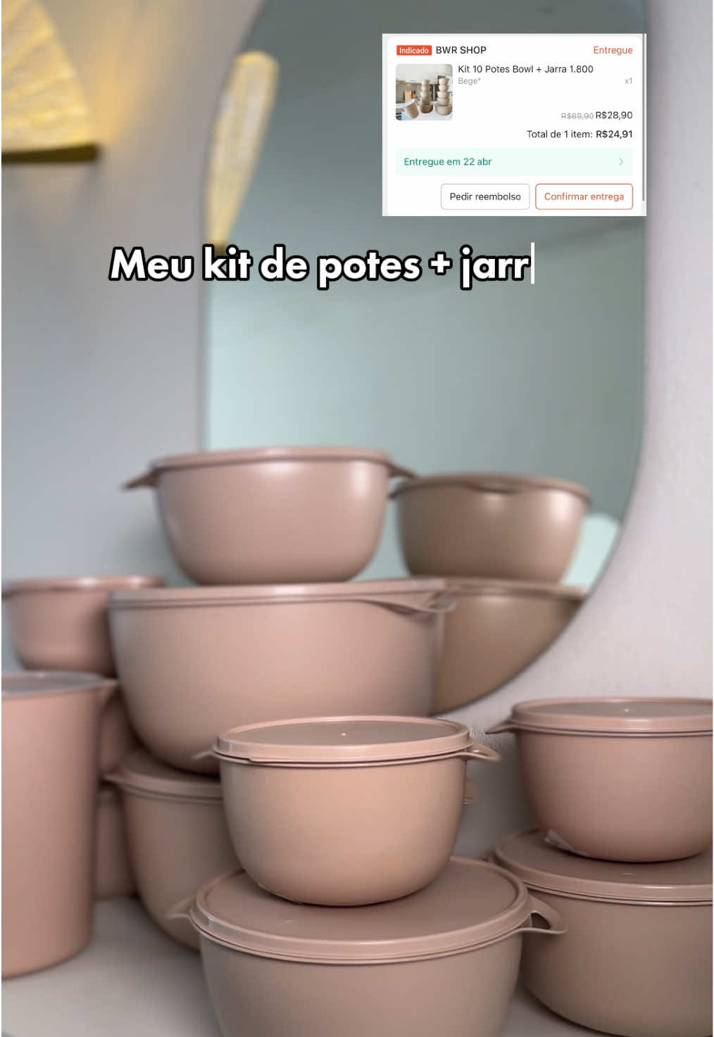 Meu kit de potes que não é fubanga  #enxoval #lar #achadinhasshopee #fay #deus_no_controle #up #potes #vazilha #montandomeuenxoval 
