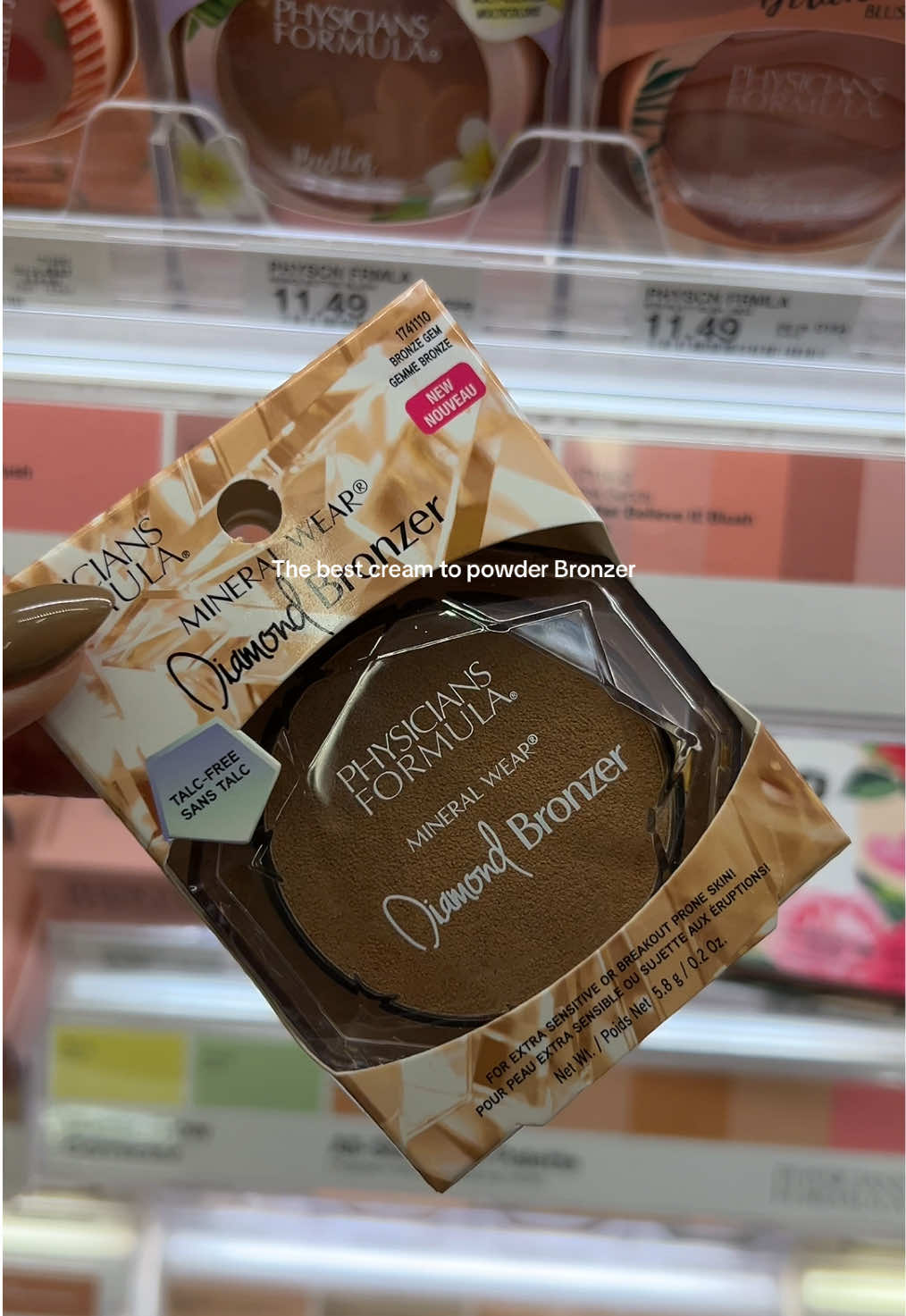 Favorite drugstore product. Amazing Cream to Powder Bronzer! @Physicians Formula Diamond Bronzer “Deep Bronze” #physiciansformula #diamondbronzer #bronzer #musthaves #mineralweardiamond #ugc