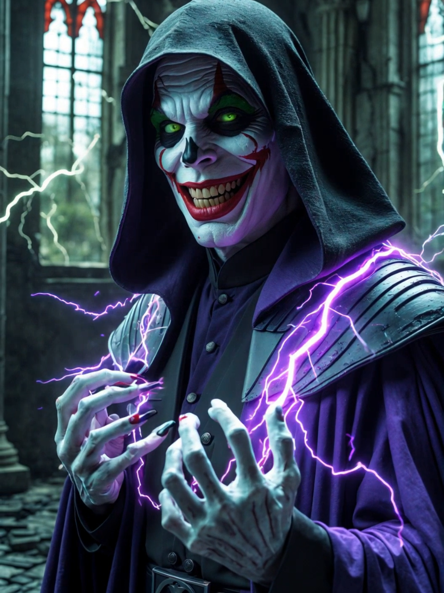 The Joker + Emperor Palpatine  . #fusion #hybrid #thejoker #starwars #palpatine #midjourney #art #ai #aiartwork #aivideo #aigeneratedart  #artist #trending #aicontent #aicreator #aiartwork #Fusions #hybrids #animation #aitrend #artlover #creature #horror #phyreai #fyp #fypart 