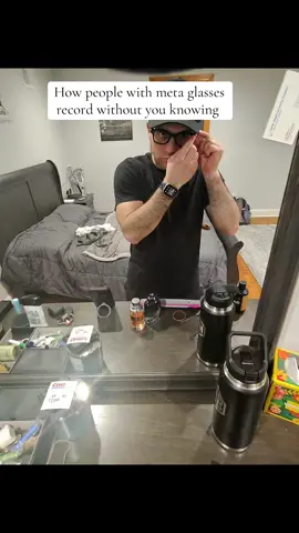 How people with meta glasses record without you knowing. Unpatched (does not work with photos) #meta #rayban #raybanmeta 