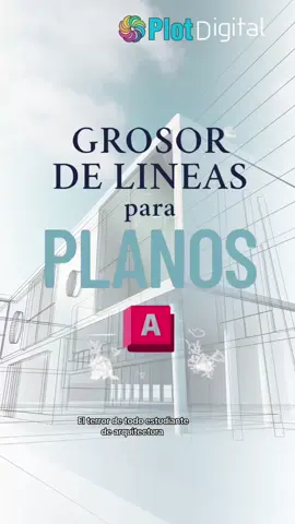 GROSOR DE LINEAS PARA PLANOS ¿Sabías que los grosores de línea pueden transformar por completo tus planos y proyectos en AutoCAD? En este post te brindamos una guía de cómo utilizar correctamente los diferentes grosores de líneas, no solo para mejorar la legibilidad, sino que también le da un toque profesional y preciso a tus dibujos. i Recuerda siempre ajustar los grosores según las normas de presentación y la escala de tu proyecto. #autocad #arquitectura #tipsdearquitectura #arquitectos #estudiantesdearquitectura
