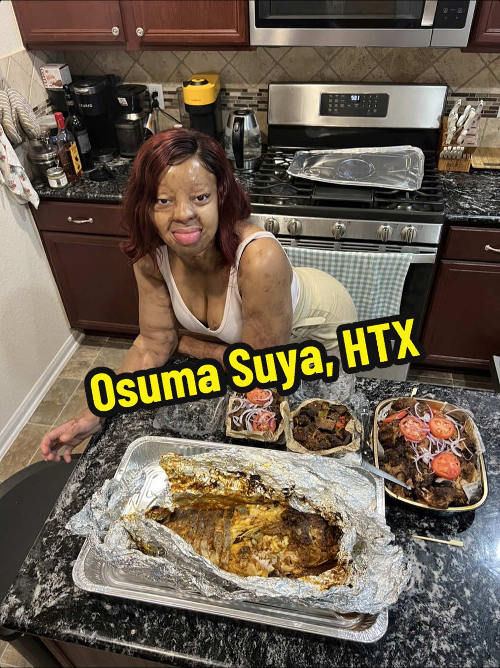 @osuma_suyahtx you did what you were supposed to do with this food but that whole grilled catfish was ITTT 🔥🔥🔥 #nigerianfood #nigeriantiktok #houstonfoodie 