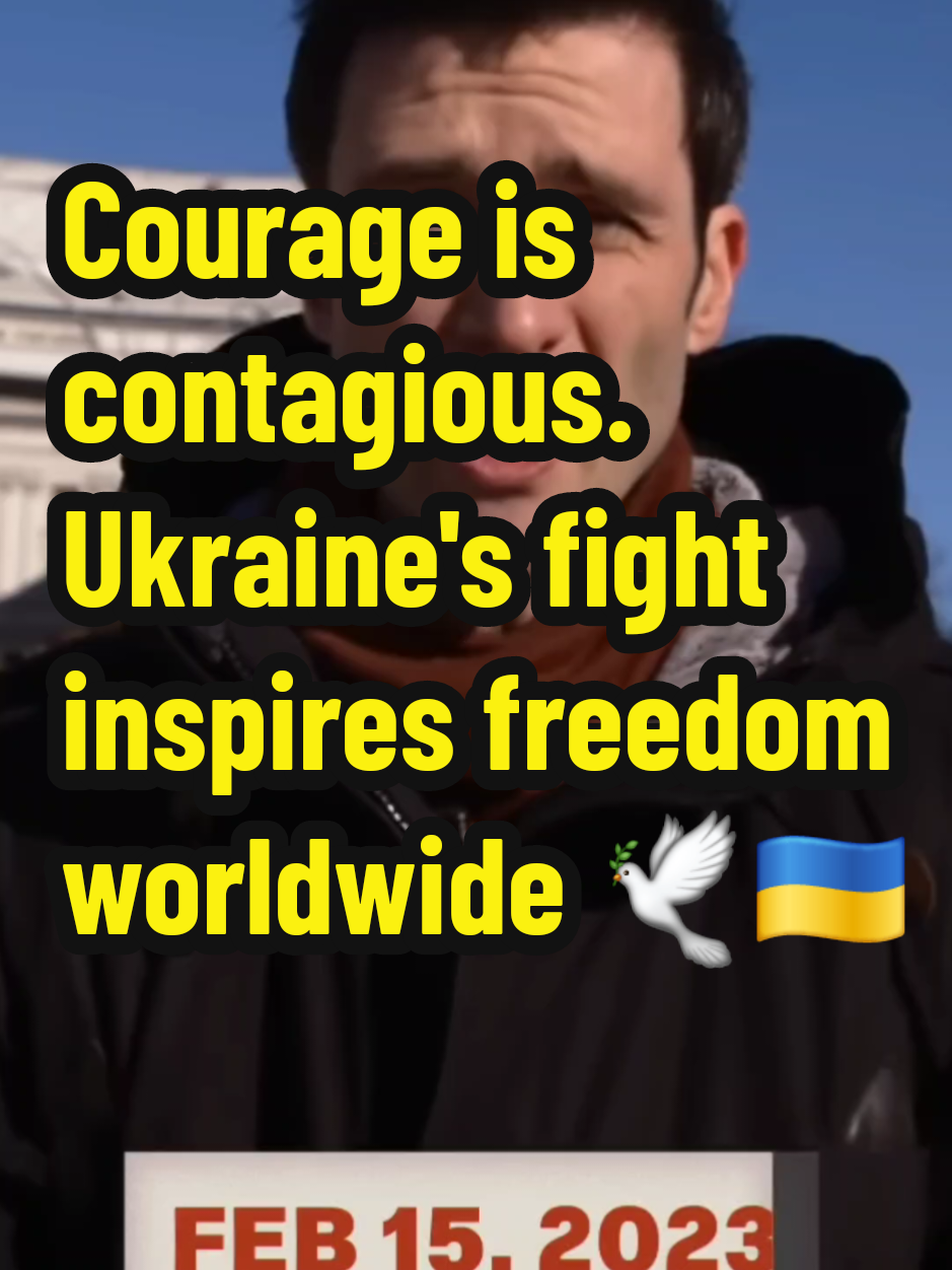 Courage is contagious. Ukraine's fight inspires freedom worldwide! The world stands with Ukraine! 🇺🇦 #standwithukraine #ukraine #helpukraine #westandwithukraine #liberty #freedom #russiawar 