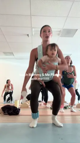 todays mommy & me Pilates was spicy, sweaty, and so good!!!! More events on IG @themomovement 