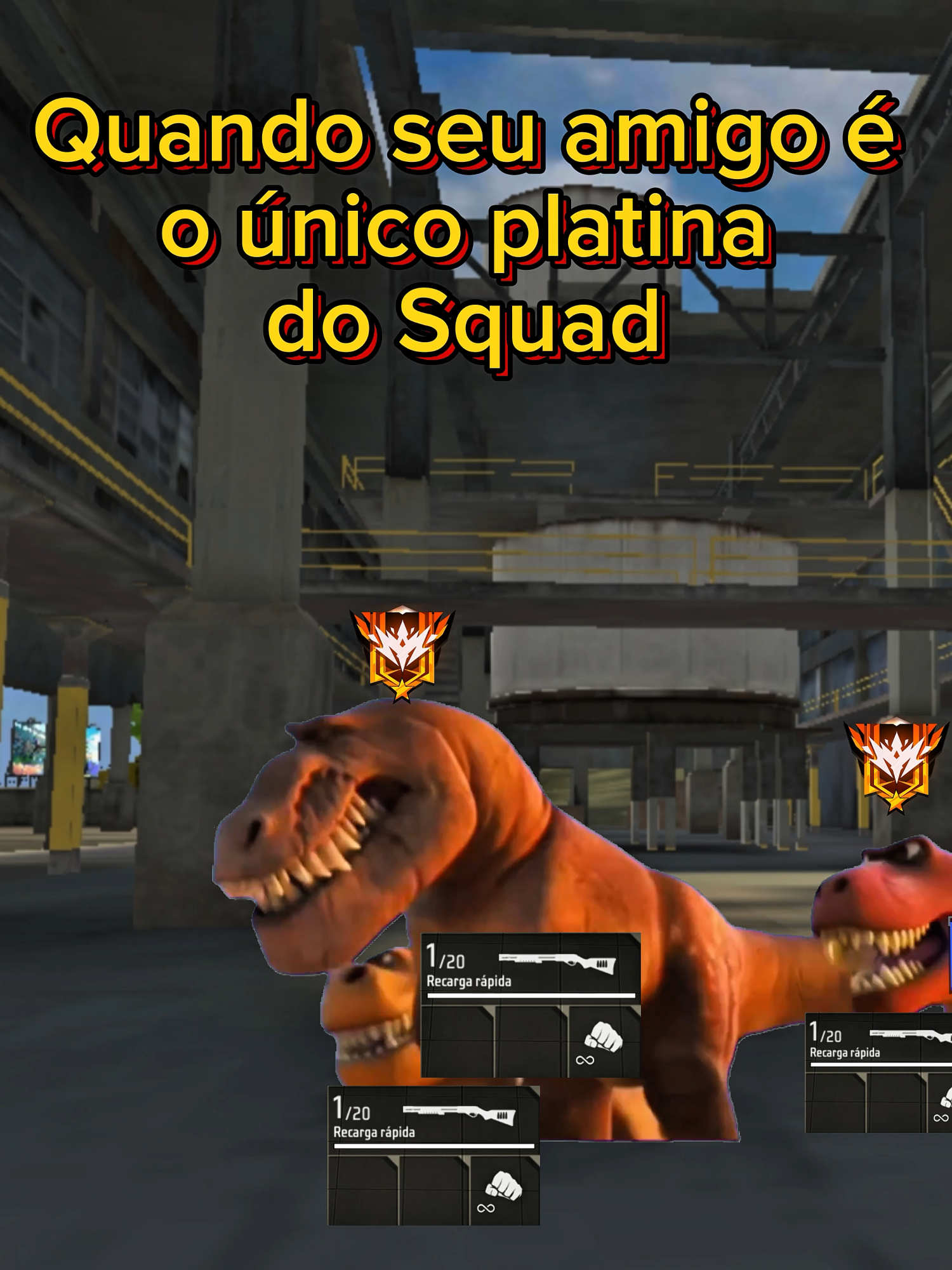 Já manda esse vídeo pro seu amigo Platina! 🤣 #FreeFire #FreefireBrasil #Freefirememe #Freefirememes #memefreefire