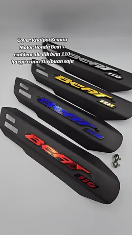 Cover Knalpot Semua Motor Honda Beat + emblem akrilik beat 110  harga cuma 30ribuan saja #coverknalpot#tamengknalpot#hondabeat#beat#emblembeat#akrilikbeat#fyp 