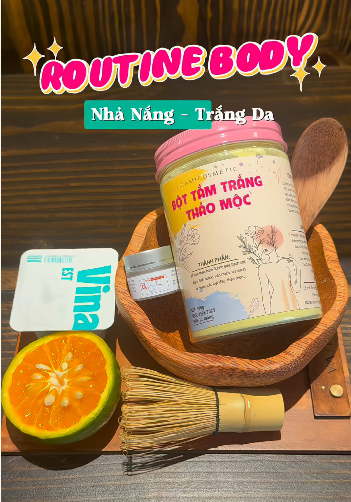 Trả lời @Nào có visa đổi tên♥️🫶 Lưu tips nhả nắng - trắng da này để dành xài nha 🛁🧖🏻‍♀️🫧 #bottamtrangthaomoc #camicosmetic #nhacami 