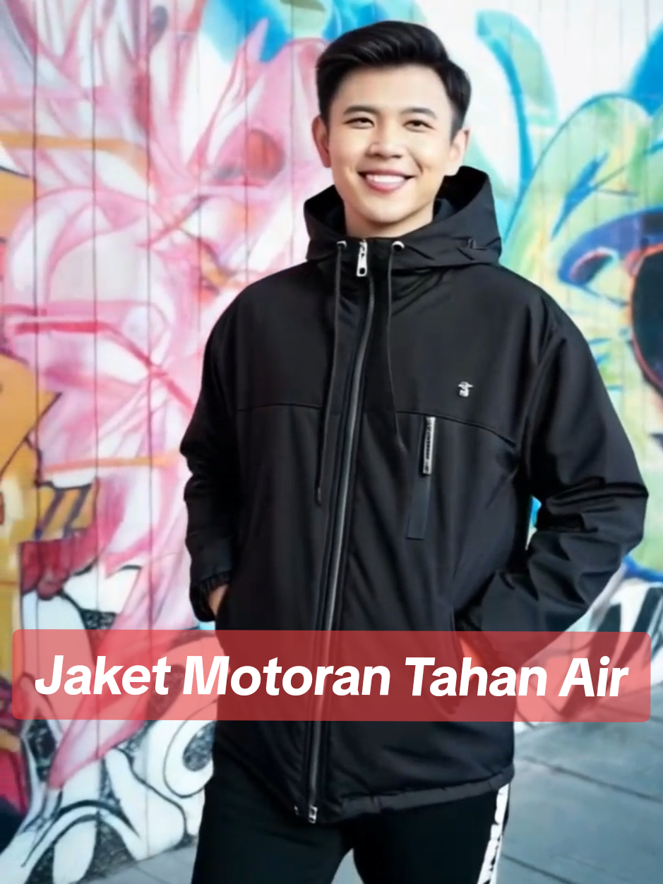 Jaket Motoran yang tahan air dan memiliki efek daun talas. #jaket #jaketpria #jaketpriawanita #jaketwindbreaker #jakettahanair 