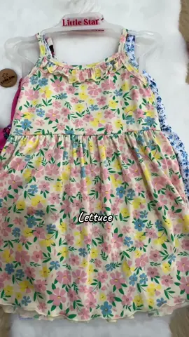 For 1 to 7 years old #littlestarcloset Click the basket to purchase. Kids cotton lettuce dress.