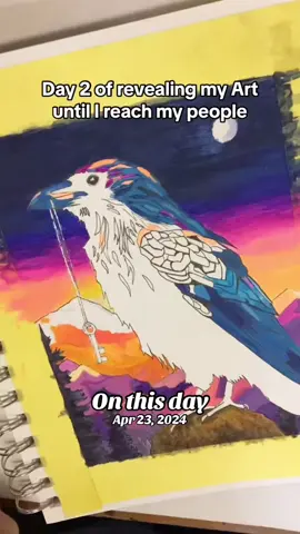 🐦🌄 #onthisday #arttok #acrylicpainting #fyp #raven