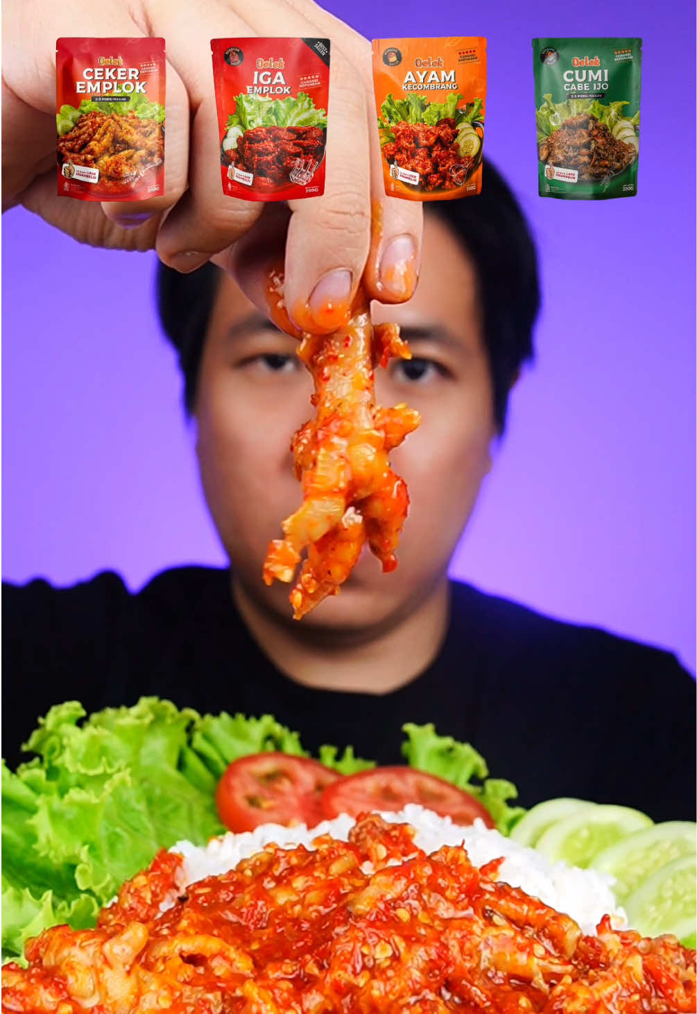 MAKAN BERBAGAI LAUK DARI @Oelek.Id #asmr #mukbang #sambal #pedas