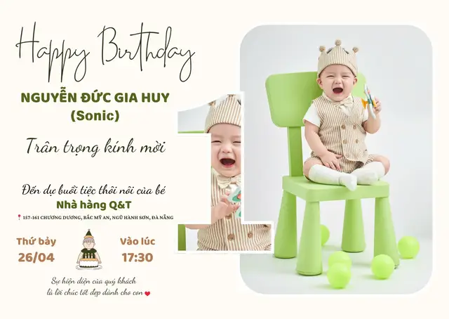 Thiệp thôi nôi cho bé chỉ 100k🇻🇳, tự lựa chọn mẫu yêu thích ạ 🎂🌷🌸 #donaldoi #embedangyeu #happybirthday #hpbd #thiepsinhnhat #thietkethiep 