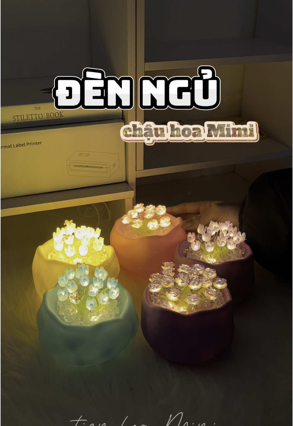 Bên cạnh em qua chiếc đèn ngủ chậu hoa xinh xắn cùng Mimi nha. #tiemhoamimi #quatangnguoiyeu #quatang #quatangbangai #denngu #decor #fyp 
