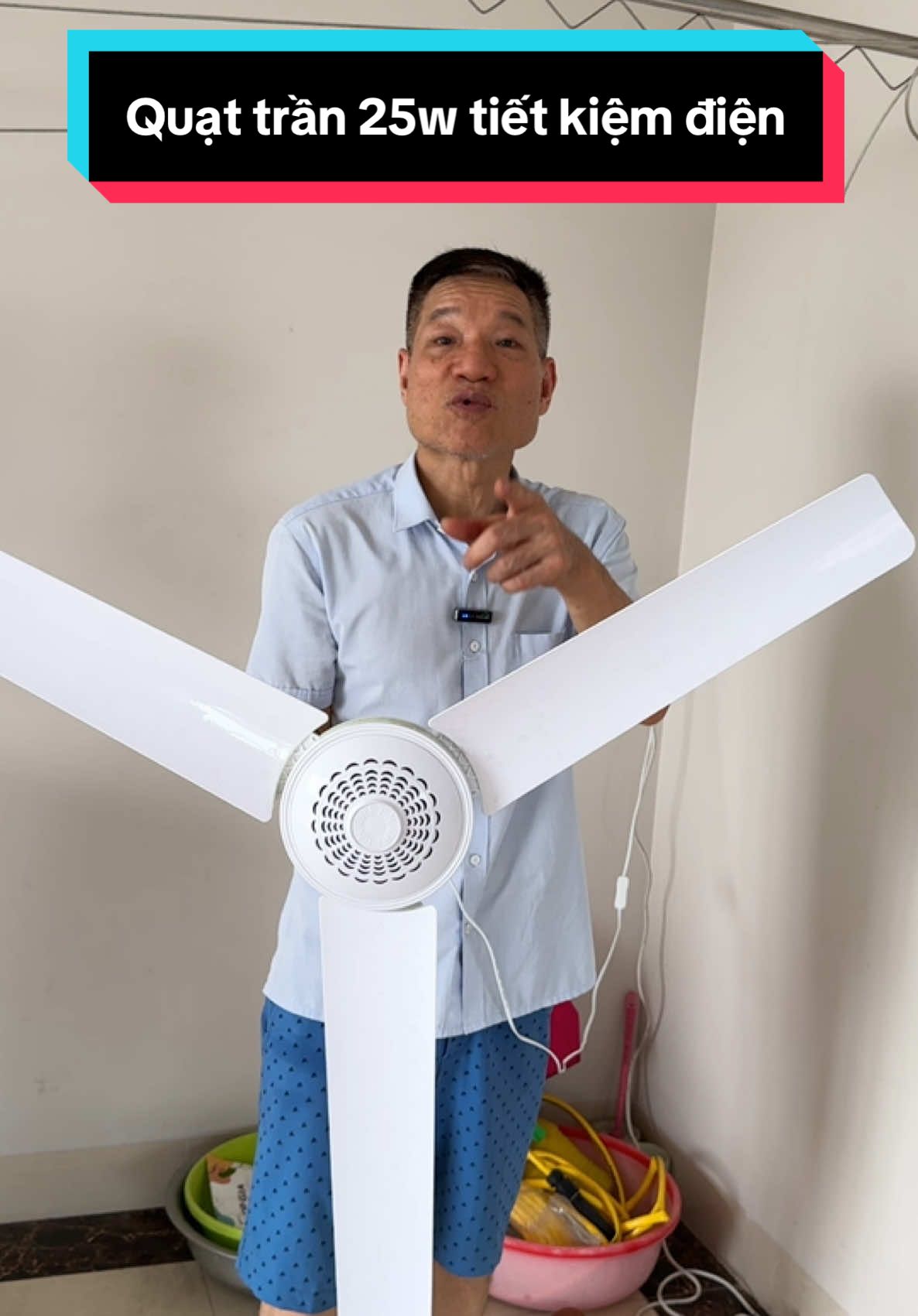 Quạt Trần Mini 3 Cánh 1050 nhựa ABS công xuất 25w tiết kiệm điện #kemtheomoctreo #thinhhanh 