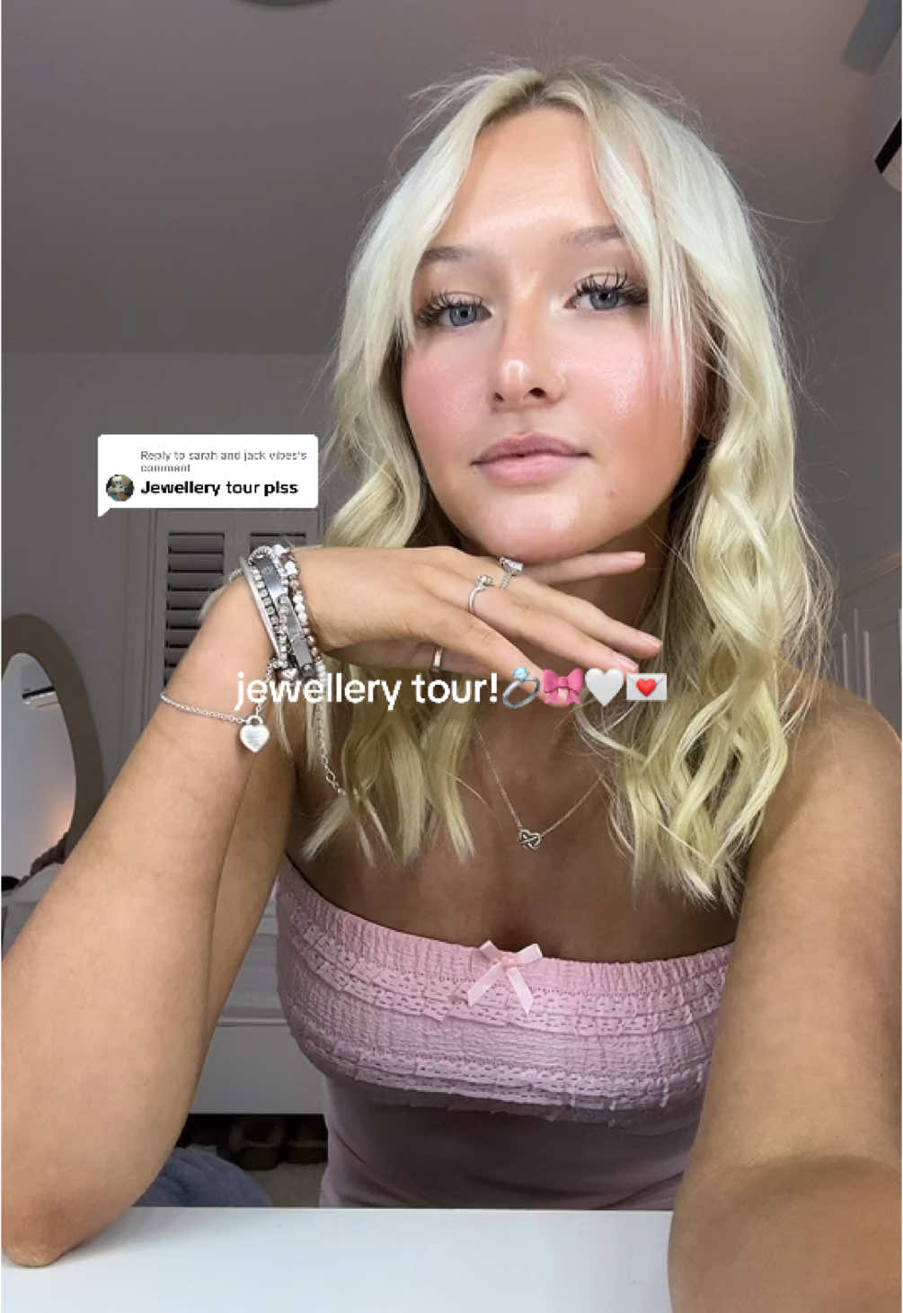 Replying to @sarah and jack vibes  long awaited jewellery tour!! 💌🎀🤍💋here u go guys sorry it took so long! 