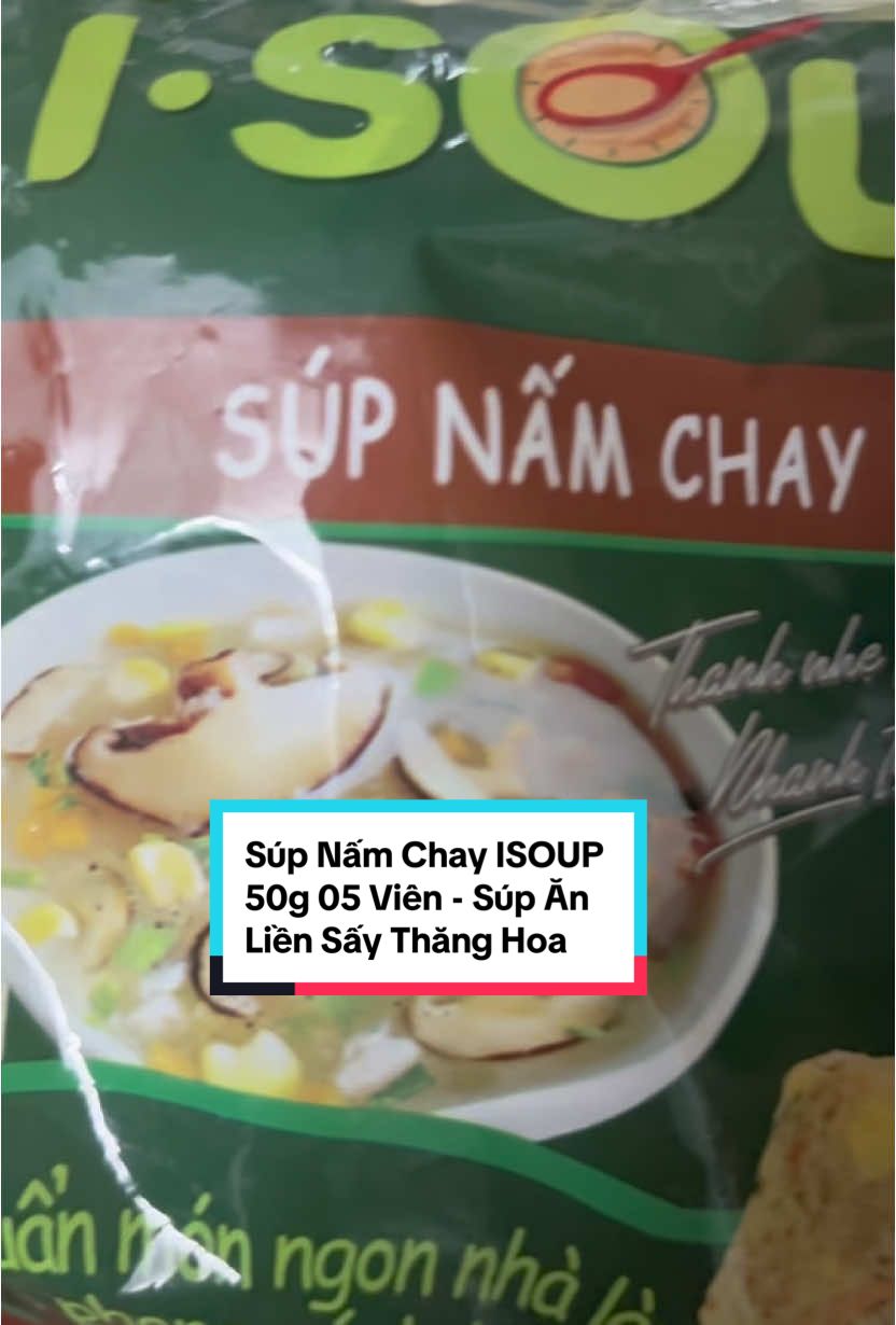 Súp Nấm Chay ISOUP 50g 05 Viên - Súp Ăn Liền Sấy Thăng Hoa      🌻🌻🌻🌻🌻🌻#xuhuongtiktok #shopGianghuynh 