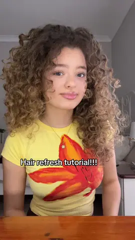 How I refresh my curls to make them last!!! #curls #curlyhair #curlyhairtutorial 