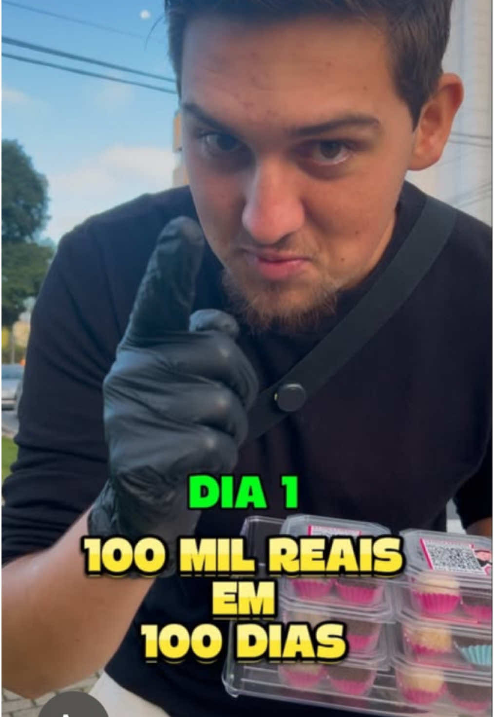 100 mil reais em 100 dias de trabalho, vendendo doce nas ruas. Dia 1 da série. #dinheiro #vendas #empreendedorismo #rendaextra #brigadeiro #motivacao #fyp 