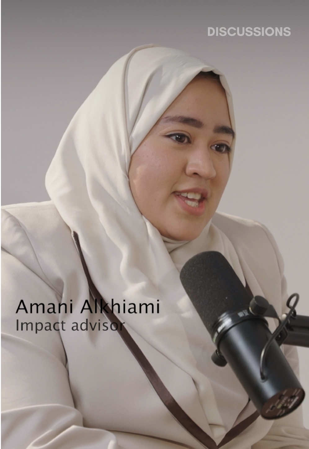 “It’s not always what you study that prepares you for what you do, but rather your willingness to try new things.” — Amani Alkhiami, Impact Advisor and Founder of Saudis in International Organizations.  #Discussions #podcast #podcastclips 