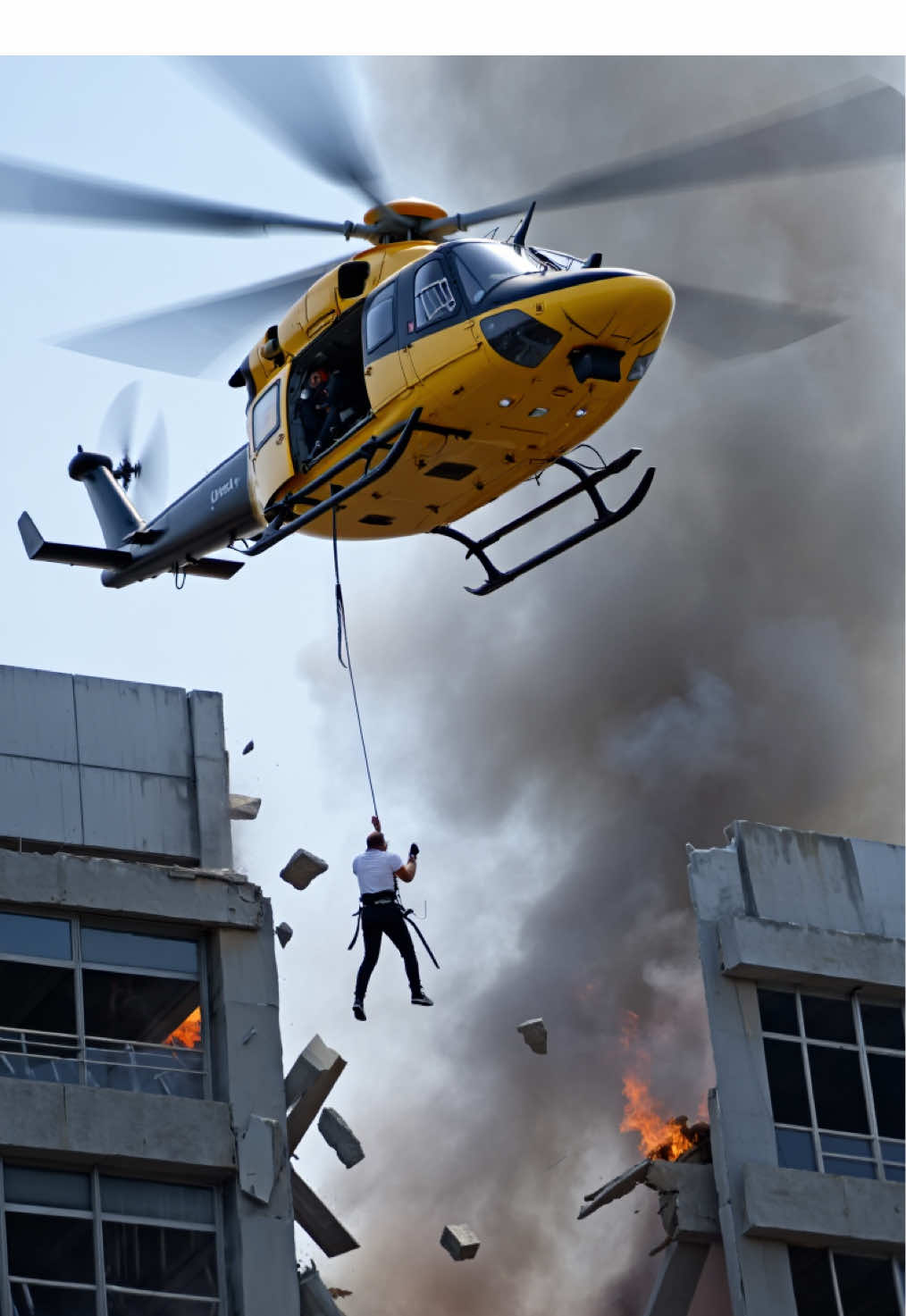 The Helicopter Didn’t Make It… Or Did It? 🚁🔥 One shot at survival — as the rooftop begins to collapse beneath them, a helicopter races against time. This looks like a scene from a movie, but it’s AI-generated. #h#helicopterrescue#e#epicai#r#roofcollapse#a#aiwowai#a#aiartvideo#d#disasterscene#c#cinematicai#e#epicmoment#f#fireescape#tiktokviral #aiwowai 