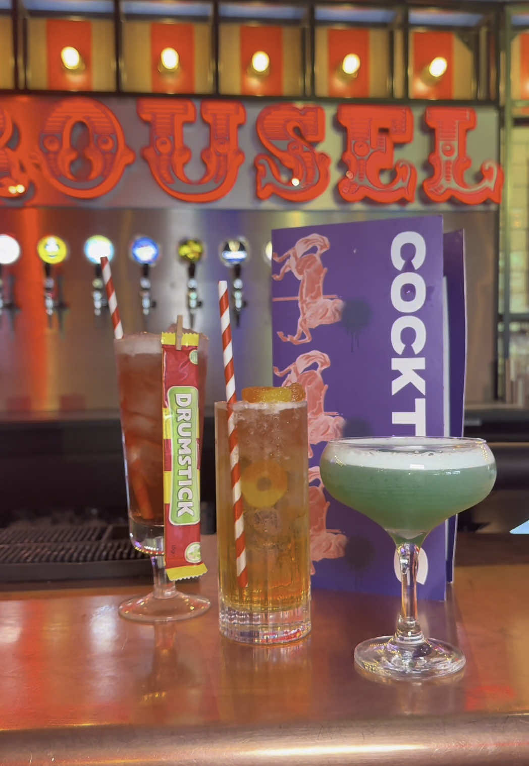 Let’s check out the new Cocktail menu at @Carousel Bars 🎠  #leedsbucketlist #carouselbar #leedsbars #gamesbar #cocktails #newmenu