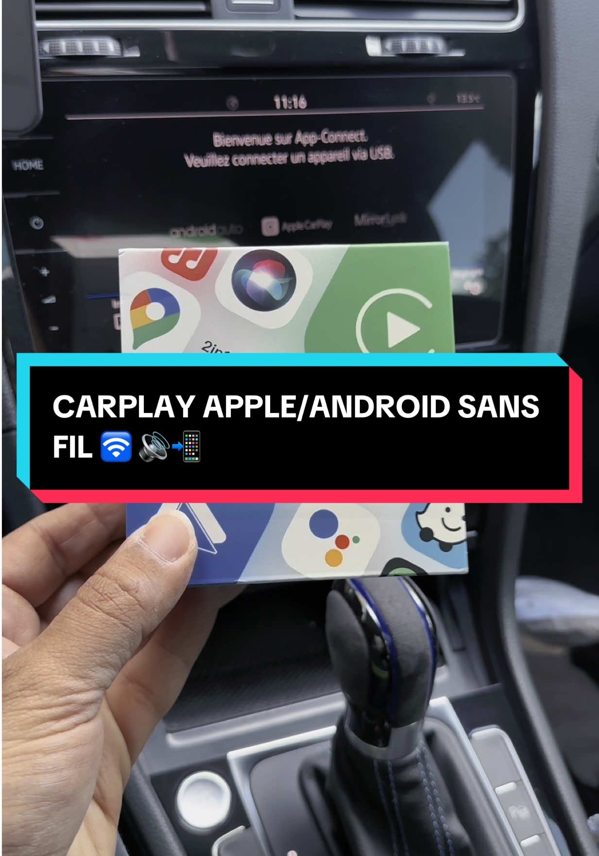 🔵 Ton véhicule est équipé du CarPlay ? 📲 Petit outils qui change l’utilisation du CarPlay ! Compatible Apple / Android ! Dit moi en commentaire si tu veux le lien 🔗 #carplay #ios #pourtoi #golf7 #fyp 