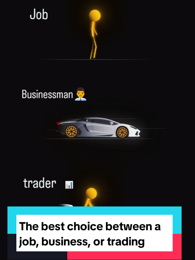 The best choice between a job, business, or trading depends on your personality, financial goals, risk tolerance, and skills. Here’s a breakdown to help you decide: *1. Job (Best for Stability & Security) ✅ Good if you: - Prefer a fixed income with benefits (health insurance, retirement plans). - Don’t want financial risk or stress. - Like a structured career path with promotions. - Value work-life balance and paid leave. 🚫 Not ideal if you: - Want to get rich quickly (salaries have limits). - Dislike following orders or corporate politics. 2. Business (Best for Long-Term Wealth & Freedom)   ✅ Good if you: - Have an entrepreneurial mindset (problem-solving, leadership). - Want unlimited income potential (scalability). - Prefer *independence* (no boss, flexible hours). - Are okay with risk & uncertainty in the early stages. 🚫 Not ideal if you: - Need immediate income (businesses take time to profit). - Fear failure or financial loss. - Prefer a low-stress, predictable routine.  3. Trading (Best for Quick Profits but High Risk) ✅ Good if you: - Understand markets (stocks, crypto, forex). - Can handle high risk & volatility. - Want flexibility (trade from anywhere).   - Have discipline to follow strategies (not gamble). 🚫 Not ideal if you: - Can’t afford to lose money (trading is risky). - Get emotional with losses (panic selling). - Expect guaranteed profits (even experts lose sometimes). *Which One is 