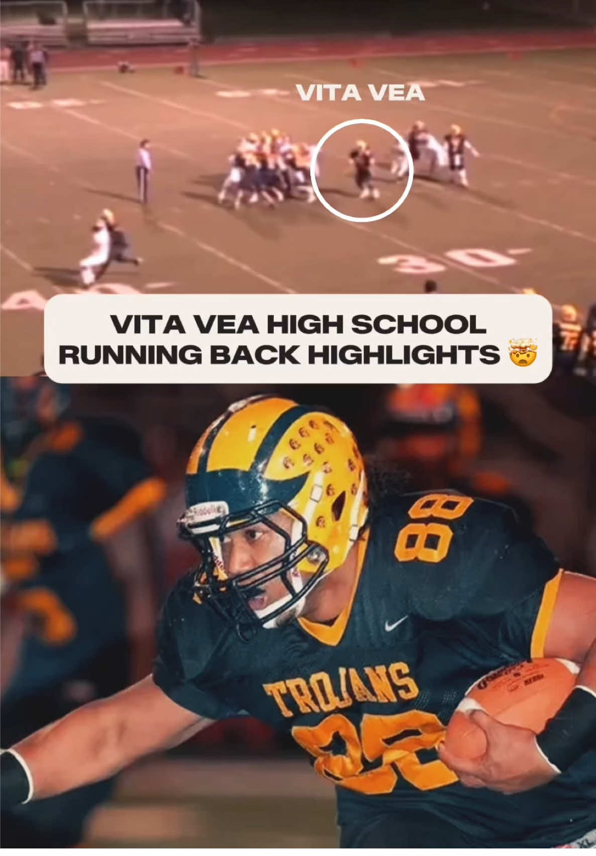 Vita Vea was a CHEAT CODE in high school 💪😤 #nfl #nfldraft #highschoolfootball #football #highlights #highschool 