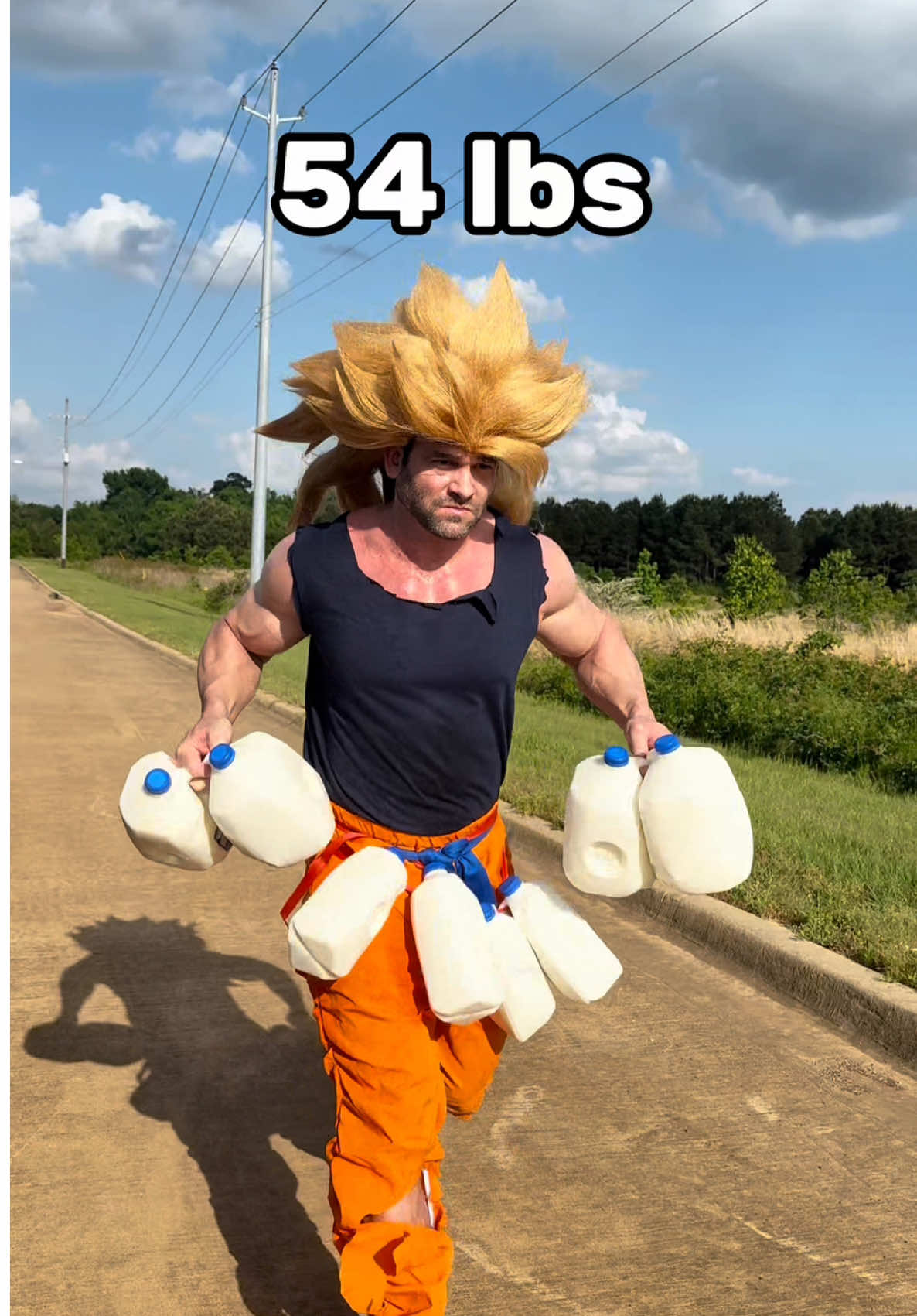 Goku running with milk 🥛 #goku #Running 