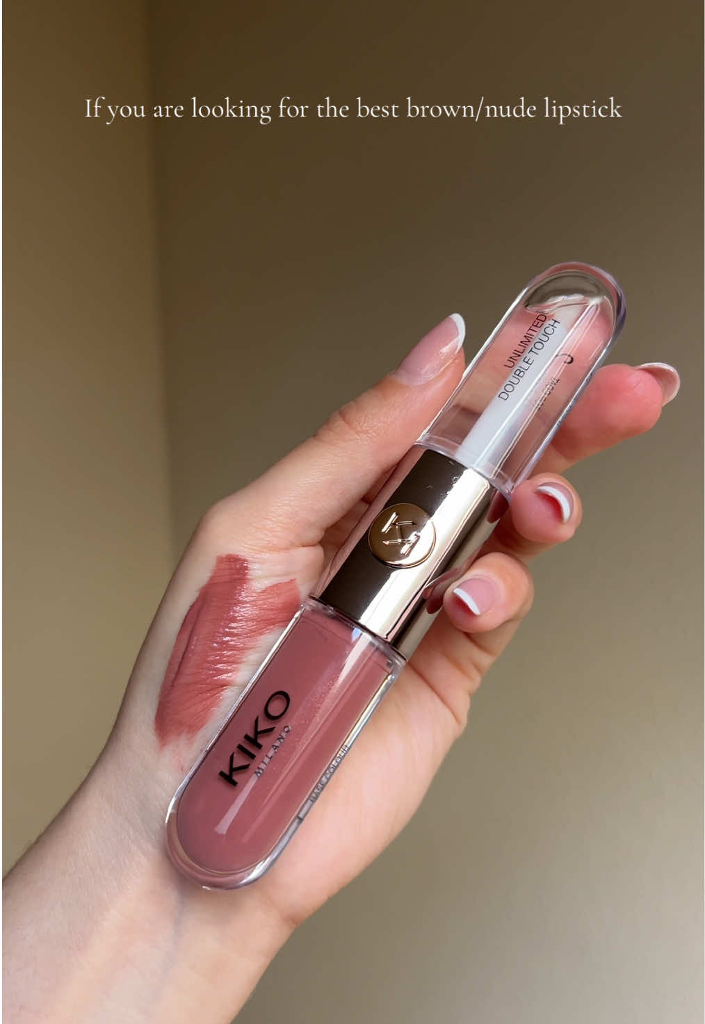What's your favorite brown/nude lipstick? 🤎  KIKO Milano Unlimited Double Touch 131 - long lasting. #brownlipstick #brownlipgloss #Makeup #makeupcloseup #90slipstick #brownlips #glossylips #nudelipstick #nudelipgloss #neutrallipstick #kikomilanolipgloss #asmrsounds #makeupasmr  #131unlimiteddoubletouch @KIKO Milano 